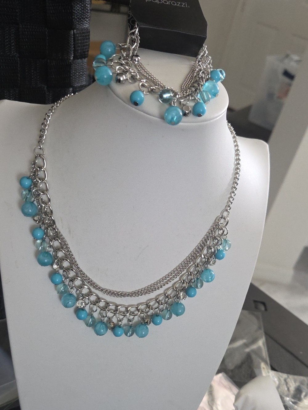 Paparazzi Wait And Sea Necklsce/Let Me Sea Blue Bracelet NWT
